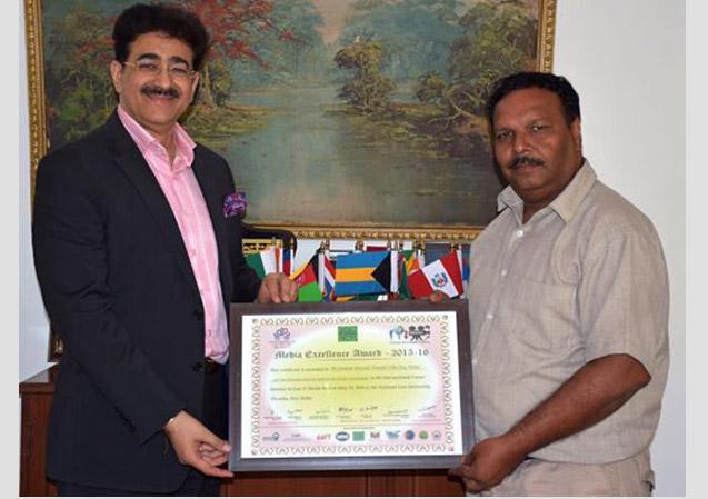 Sandeep Marwah Honored With Media Excellence Award