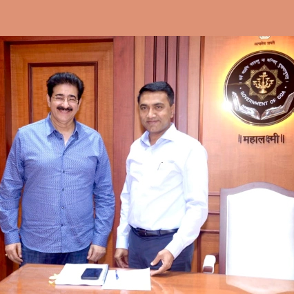 Sandeep Marwah Met Chief Minister of Goa to Promote Films