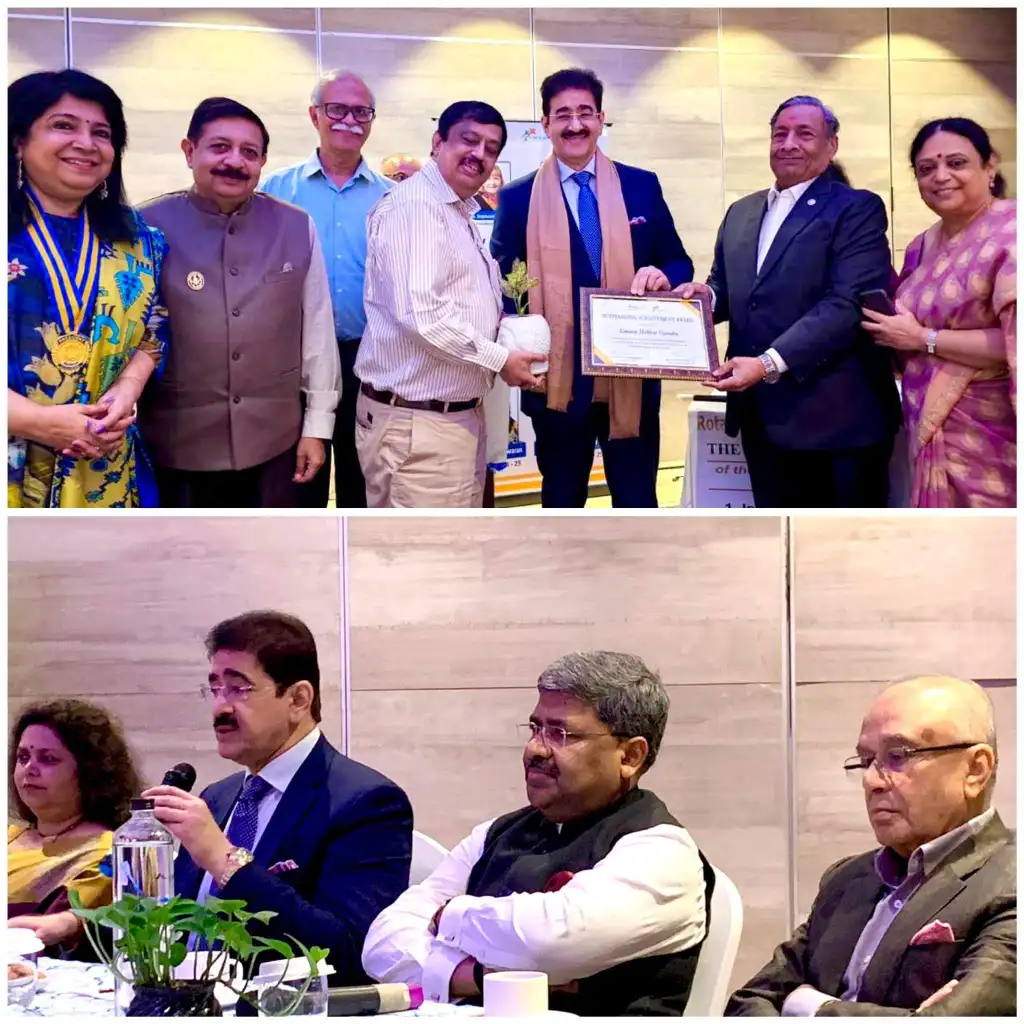 Sandeep Marwah Speaks at Rotary Club of Central Delhi on Media & Entertainment Industry