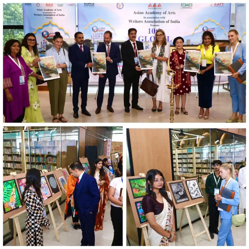 Painting Exhibition Inaugurated at 10th Global Literary Festival Noida 2024