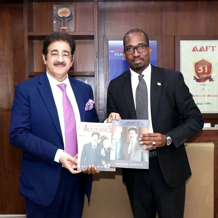 Barack Baréma Bocoum Visits Dr. Sandeep Marwah at Noida Film City to Foster India-Mali Cultural Relations