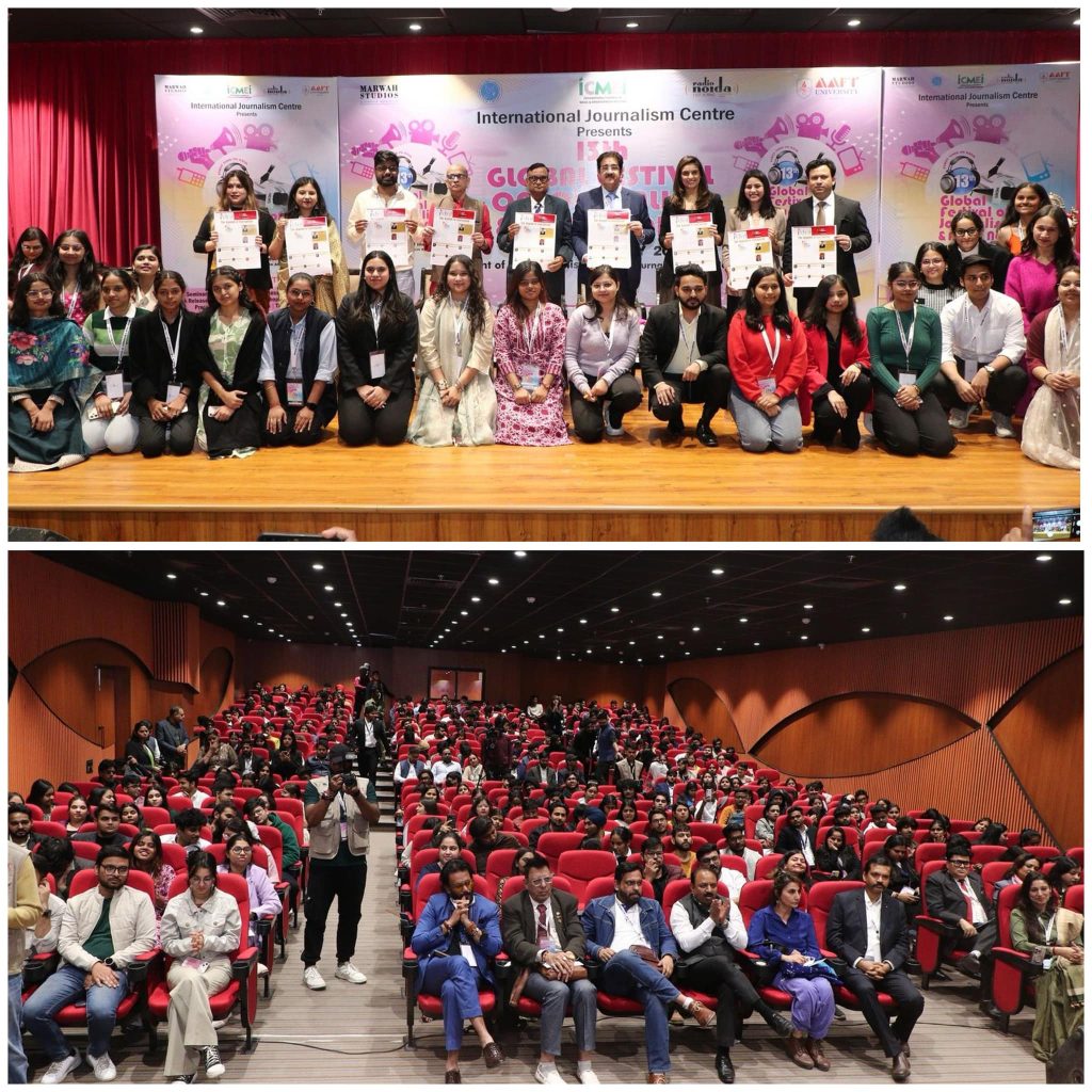 AAFT School of Journalism & Mass Communication Unveils Newsletter at 13th Global Festival of Journalism & AVGC Noida 2025