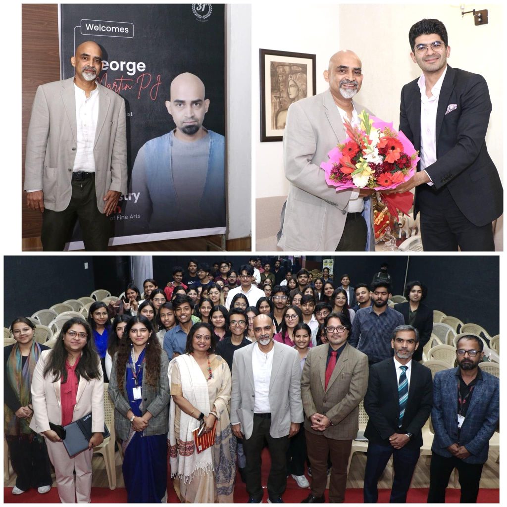 Renowned Artist George Martin Conducts Master Class at AAFT School of Fine Arts, Marwah Studios