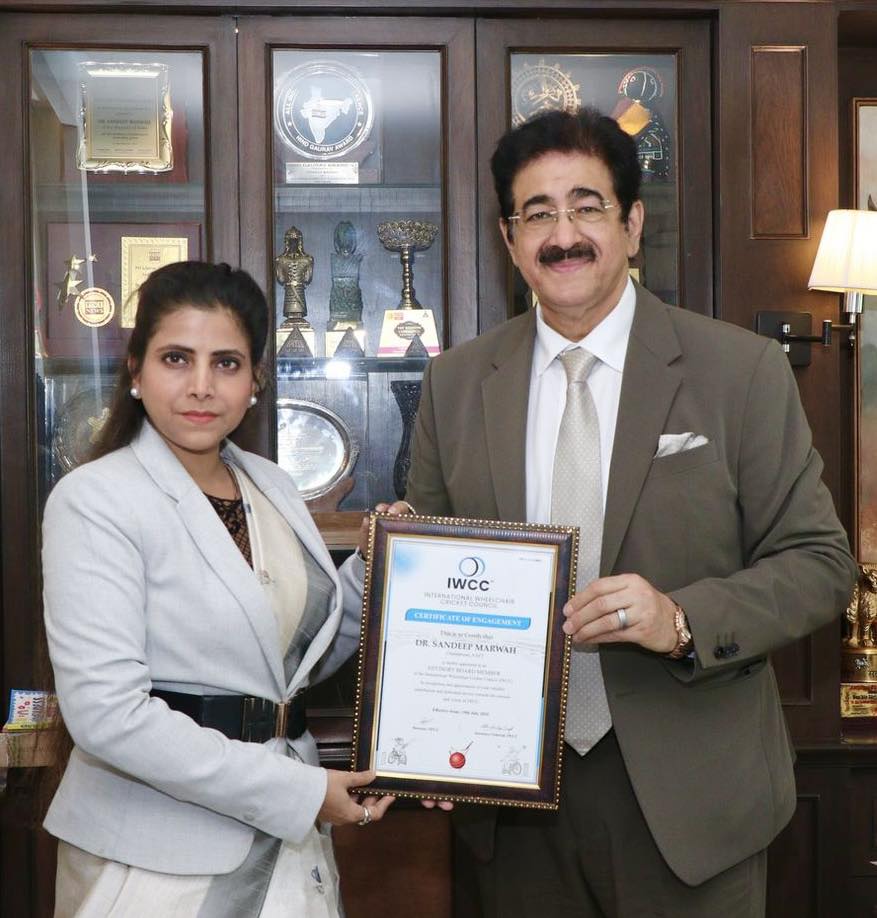 Dr. Sandeep Marwah Nominated as Patron to International Wheelchair Cricket Council