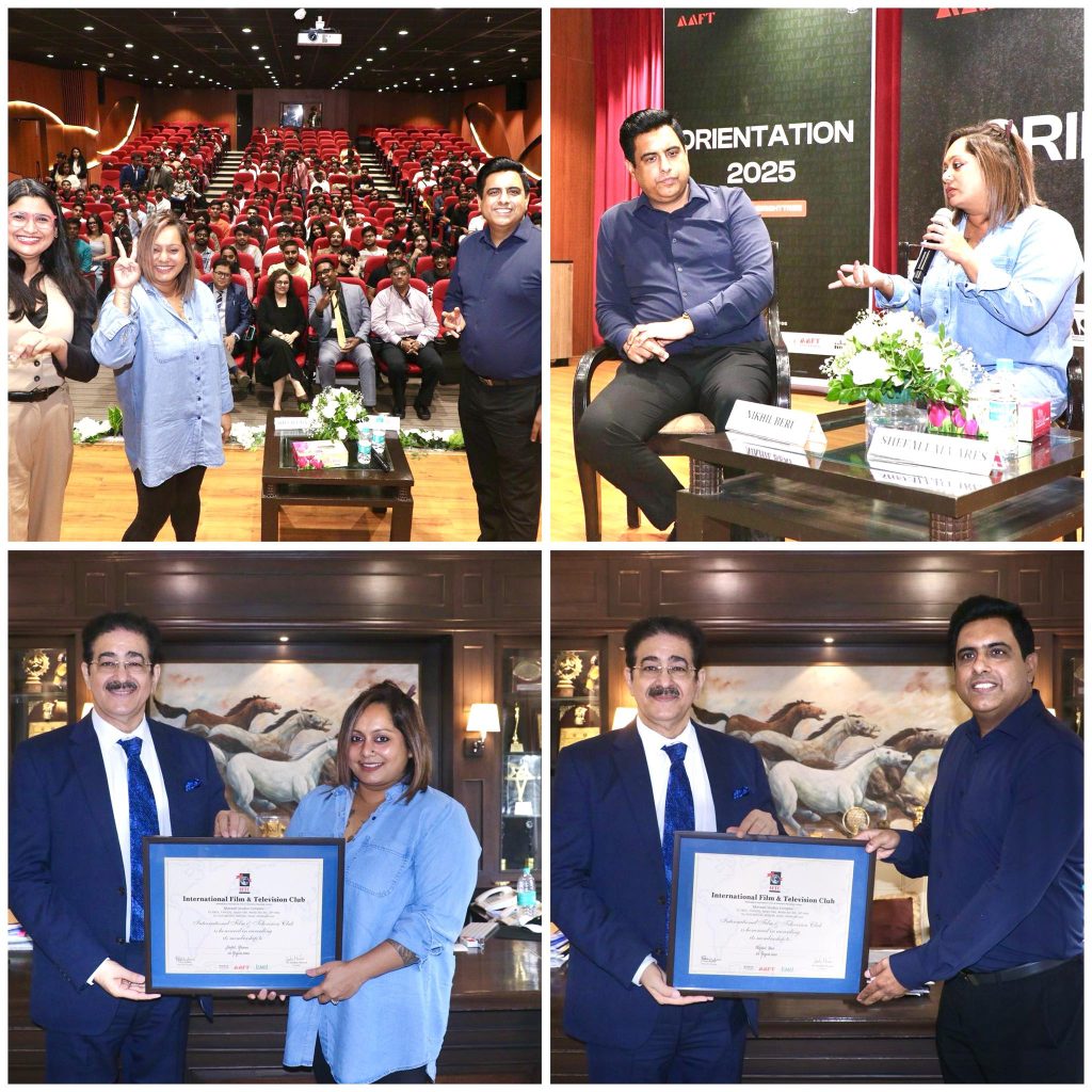 Grammy Award Winner Nikkhil Bery & Playback Singer Shefali Alvares Inspire Students at AAFT Orientation 2025