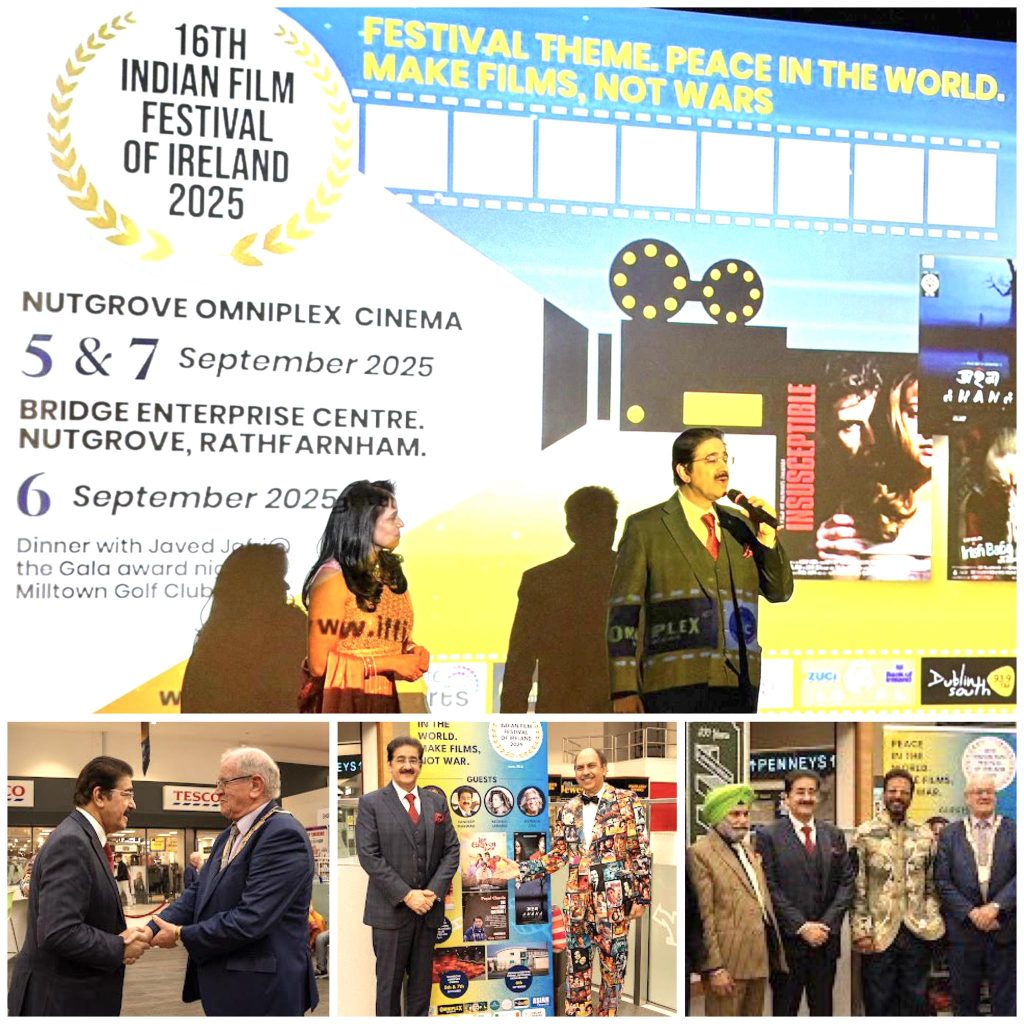Dr. Sandeep Marwah Inaugurates the 16th Indian Film Festival of Ireland in Dublin with Great Splendor
