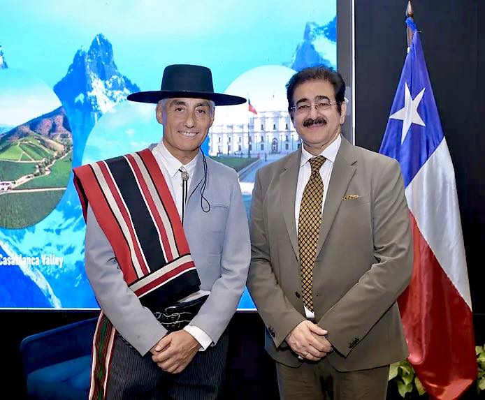 Dr. Sandeep Marwah Joins Celebration of Chile’s National Day with Ambassador H.E. Juan Angulo Monsalve