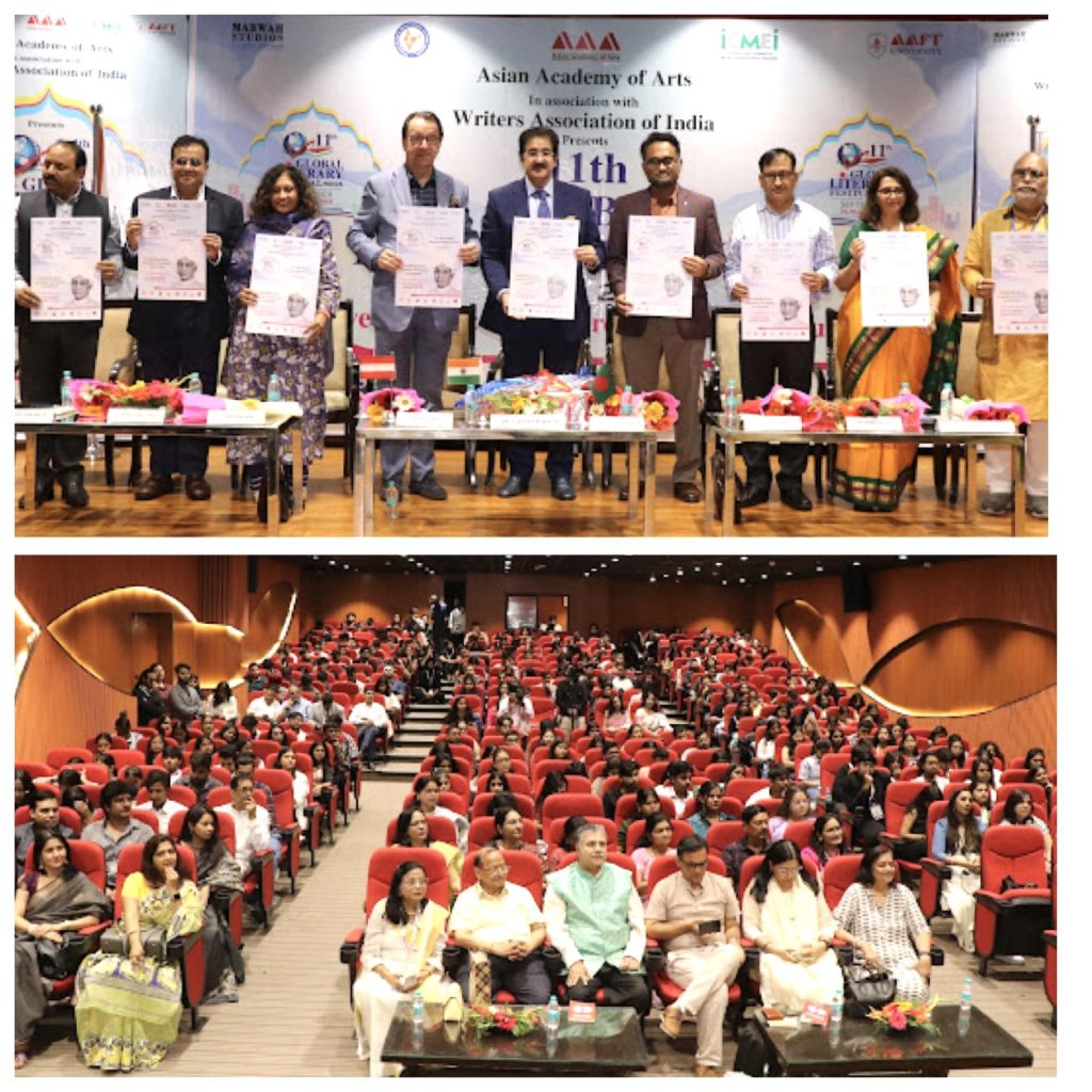 Poster of Dr. Sarvepalli Radhakrishnan Launched at 11th Global Literary Festival Noida 2025