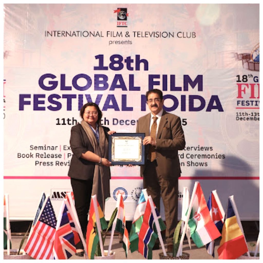 Hindi Cinema Samman Conferred on Sharifah Ezneeda Wafa at 18th Global Film Festival Noida 2025