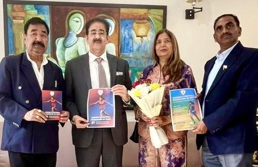 Dr Sandeep Marwah Launches Poster Celebrating 50 Years of Women’s Football Federation of India