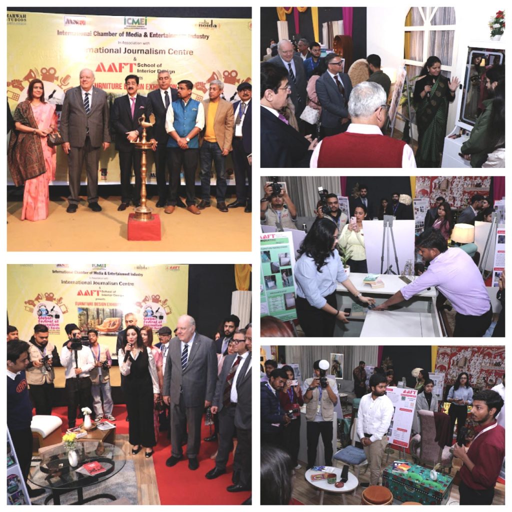 Furniture Exhibition by AAFT School of Interior Design Adds Creative Grandeur to 14th Global Festival of Journalism Noida